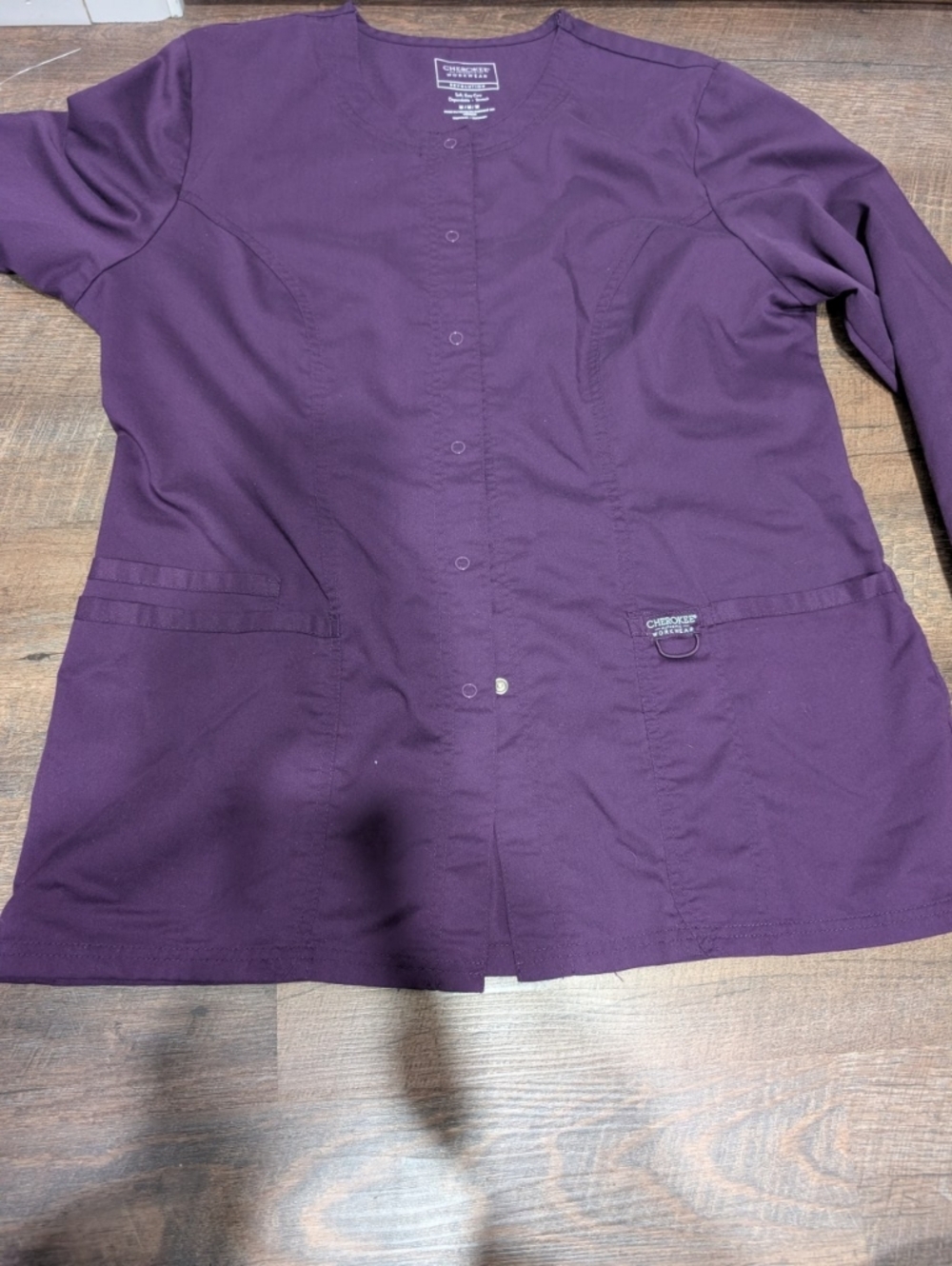 Cherokee Scrub Jacket - Button Front - Picture 9 of 9